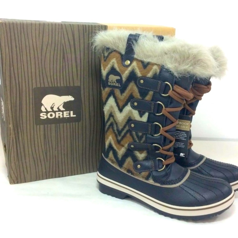 SOREL Tofino Multi Chevron Waterproof Boots 5.5 6